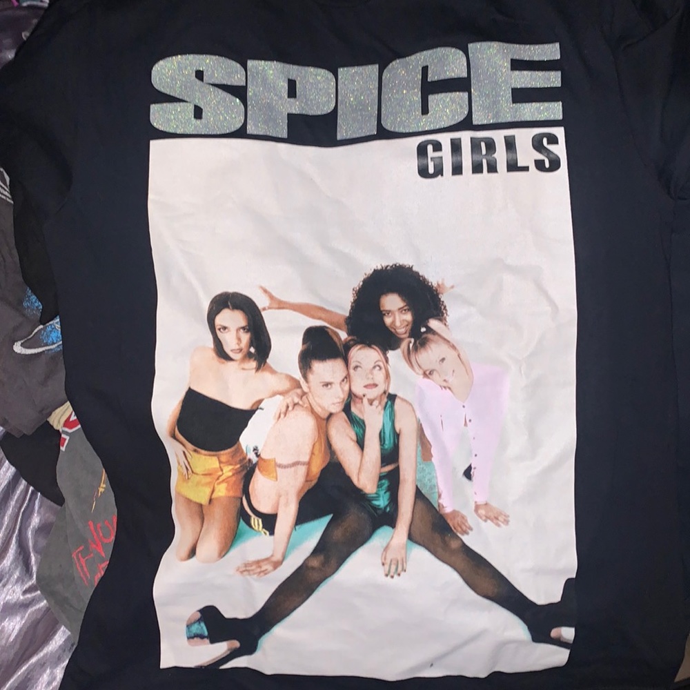 Groovy glitter spice girls tee